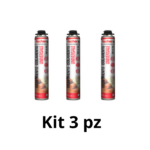 Kit 3pz PUP 1K 750 Schiuma x pistola poliuretanica universale Fischer