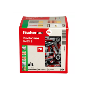 FISCHER DUOPOWER 6x50 S Tassello in versione lunga KIT 50pz