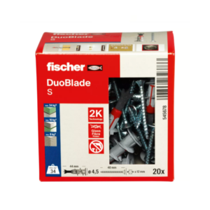 FISCHER DUOBLADE S - Tasselli Con Vite Per Cartongesso 4,5X40 KIT 20pz.