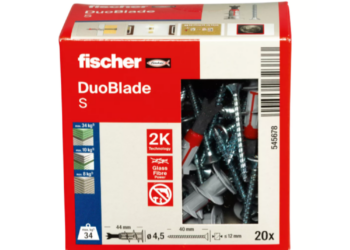 FISCHER DUOBLADE S – Tasselli Con Vite Per Cartongesso 4,5X40 KIT 20pz.