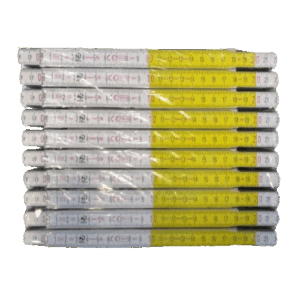 Stabila Series 617 Metro pieghevole - Bianco/Giallo - 2 m 01128 KIT 10Pz