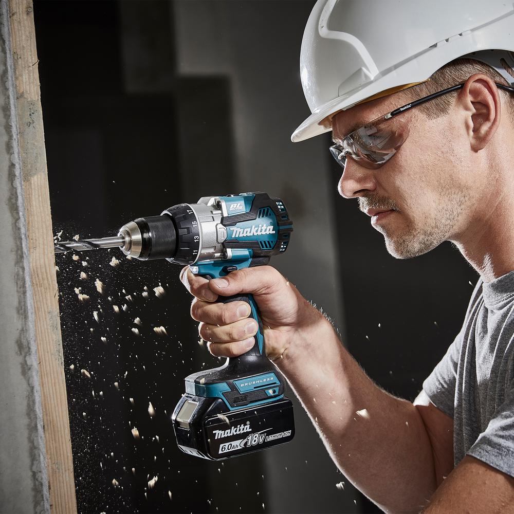 Trapano a Percussione MAKITA DHP489RTJ (2 x 5,0 Ah + DC18RC + MAKPAC 2) - immagine 12