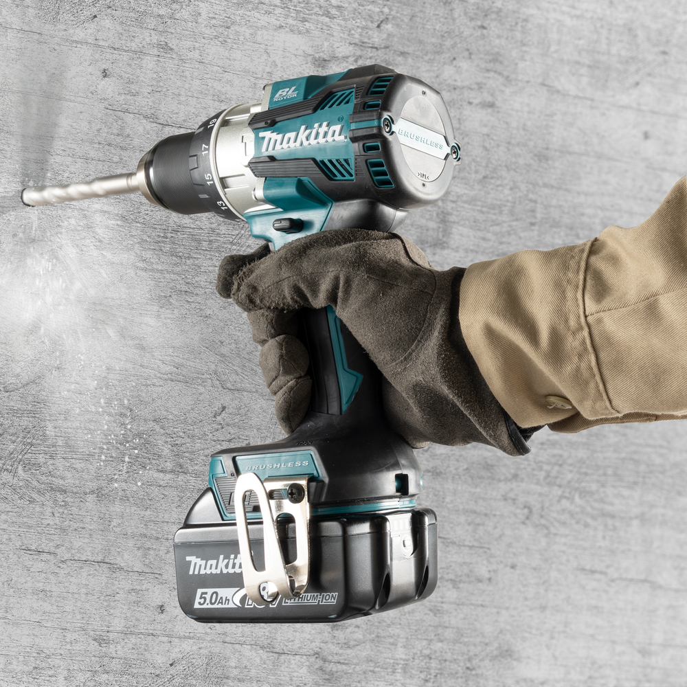 Trapano a Percussione MAKITA DHP489RTJ (2 x 5,0 Ah + DC18RC + MAKPAC 2) - immagine 13