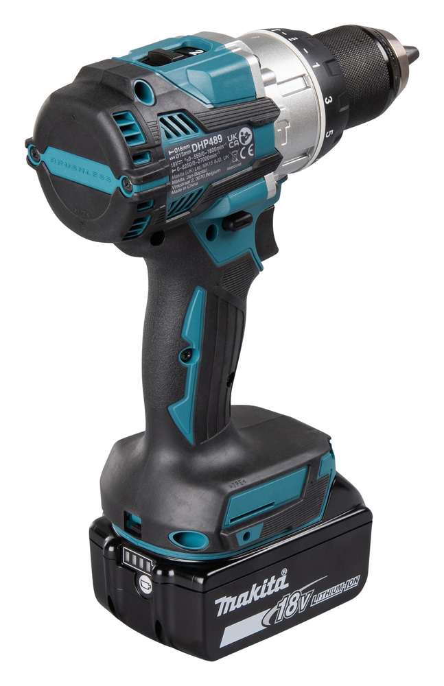 Trapano a Percussione MAKITA DHP489RTJ (2 x 5,0 Ah + DC18RC + MAKPAC 2) - immagine 7