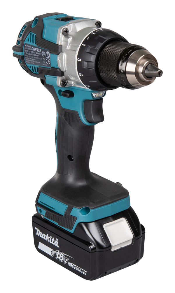 Trapano a Percussione MAKITA DHP489RTJ (2 x 5,0 Ah + DC18RC + MAKPAC 2) - immagine 9