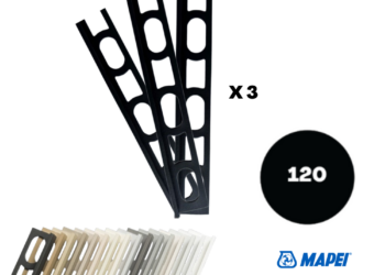 Kit 3 Pz Profilo di finitura Mapei Proangle ZV/10 – 270 cm – 120 Nero
