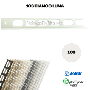 Profilo di finitura Mapei Proangle ZV/10 - 270 cm - 103 Bianco Luna