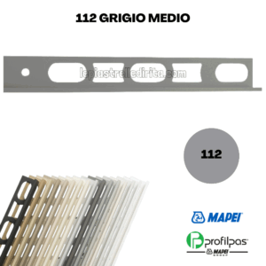 Profilo di finitura Mapei Proangle ZV/10 - 270 cm - 112 Grigio medio