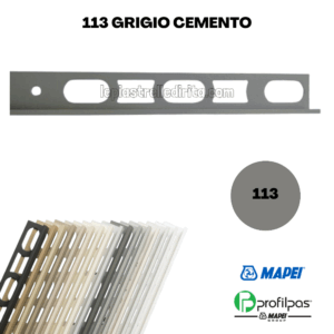 Profilo di finitura Mapei Proangle ZV/10 - 270 cm - 113 Grigio cemento