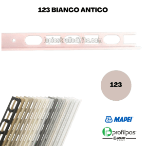 Profilo di finitura Mapei Proangle ZV/10 - 270 cm - 123 Bianco Antico