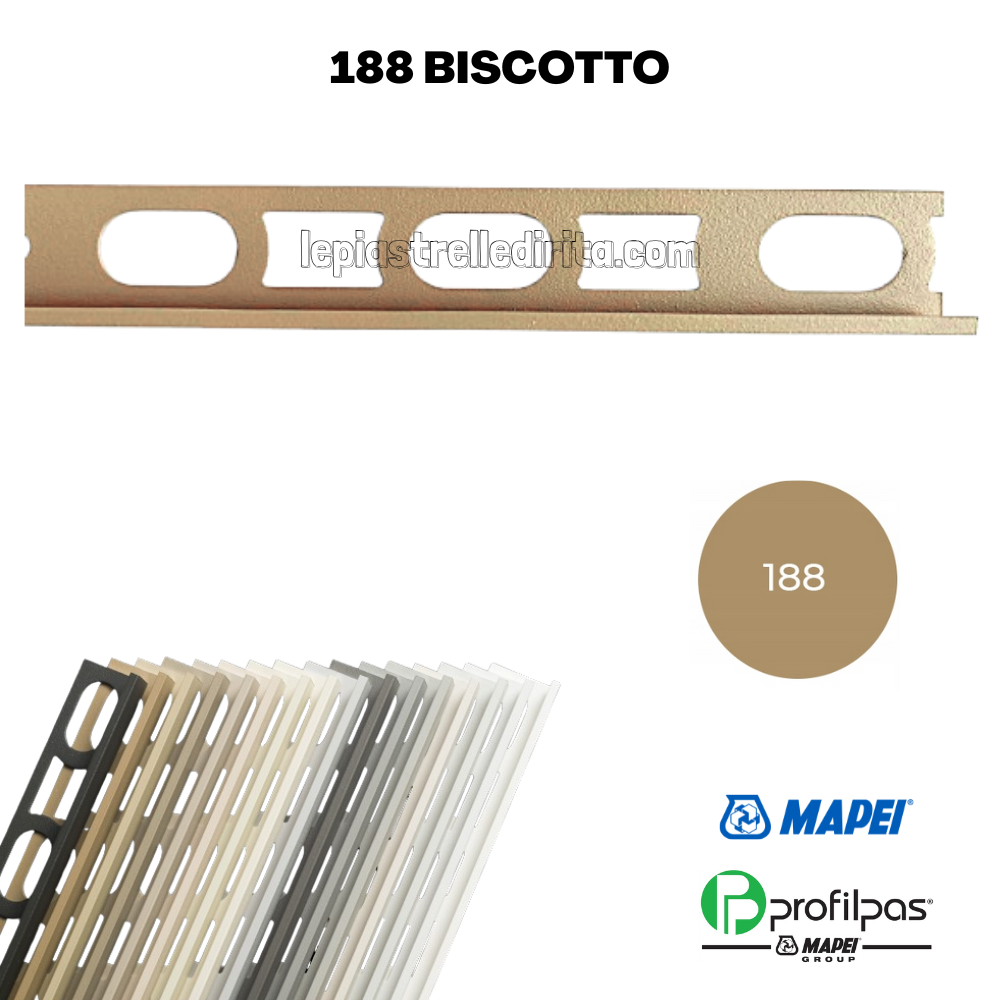 Profilo di finitura Mapei Proangle ZV/10 - 270 cm - 188 Biscotto