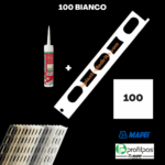 Kit Mapesil + Profilo di finitura Mapei Proangle ZV/10 – 270 cm – 100 Bianco