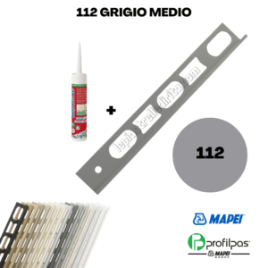 Kit Mapesil + Profilo di finitura Mapei Proangle ZV/10 – 270 cm – 112