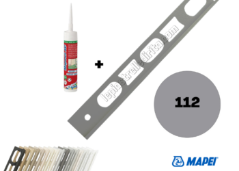 Kit Mapesil + Profilo di finitura Mapei Proangle ZV/10 – 270 cm – 112