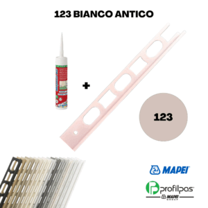 Kit Mapesil + Profilo di finitura Mapei Proangle ZV/10 – 270 cm – 123
