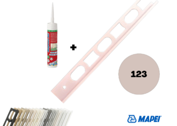 Kit Mapesil + Profilo di finitura Mapei Proangle ZV/10 – 270 cm – 123