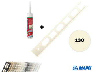 Kit Mapesil + Profilo di finitura Mapei Proangle ZV/10 – 270 cm – 130
