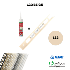 Kit Mapesil + Profilo di finitura Mapei Proangle ZV/10 – 270 cm – 132 Beige