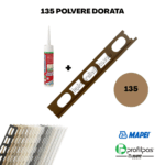 Kit Mapesil + Profilo di finitura Mapei Proangle ZV/10 – 270 cm – 135