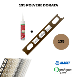 Kit Mapesil + Profilo di finitura Mapei Proangle ZV/10 – 270 cm – 135
