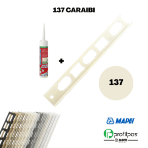Kit Mapesil + Profilo di finitura Mapei Proangle ZV/10 – 270 cm – 137