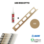 Kit Mapesil + Profilo di finitura Mapei Proangle ZV/10 – 270 cm – 188
