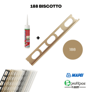 Kit Mapesil + Profilo di finitura Mapei Proangle ZV/10 – 270 cm – 188