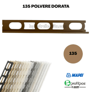 Profilo di finitura Mapei Proangle ZV/10 - 270 cm - 135 Polvere dorata