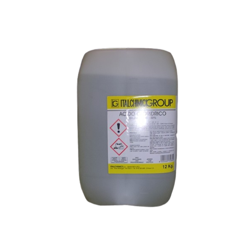 Acido cloridrico muriatico 30-33% 12lt – Italchimici