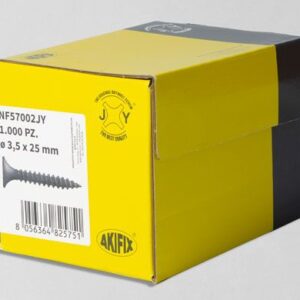 Vite autofilettante fosfatata nera Ø 3,5 x 25 mm Scatola 1000 pz - Akifix