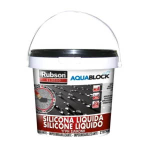 Rubson Aquablock silicone liquido SL3000 Nero - 1Kg
