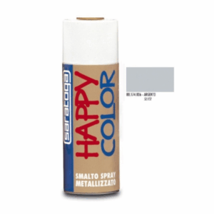 Vernice spray Happy color Metallizzato argento 400ml – Saratoga