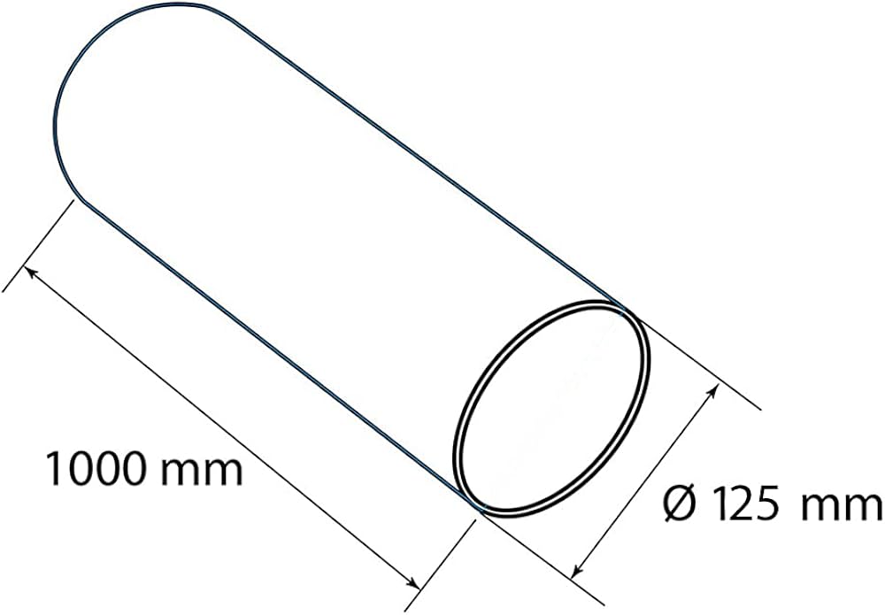 La Ventilazione - Tubo di aerazione tondo in PVC bianco Diam. 125mm - immagine 2