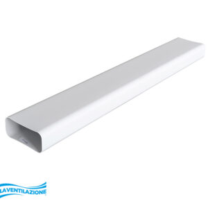 La Ventilazione - tubo di aerazione rettangolare in PVC bianco 220x90 mm