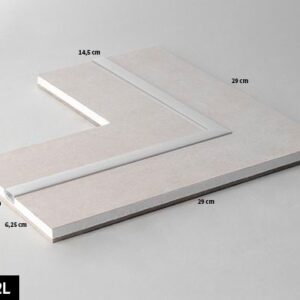 Arrow Led - semilavorato in cartongesso e fibra con profilo in alluminio per la creazione di luce diretta