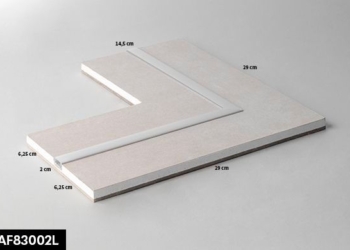 Arrow Led – semilavorato in cartongesso e fibra con profilo in alluminio per la creazione di luce diretta