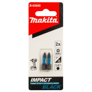 Punta per avvitatore Impact Black, PH1, 25 mm, 2 pezzi