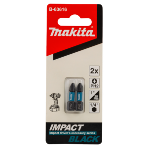 Punta per avvitatore Impact Black, PH2, 25 mm, 2 pezzi