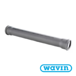 Tubo di scarico in PP-TECH L. 3mt - grigio DN 125 con doppio bicchiere – Wavin