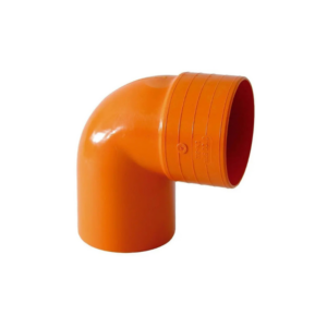 Curva arancio 87° in PVC rigido per edilizia