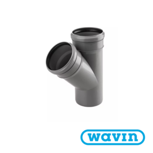 Braga a V 45° PP Grigio ad innesto - Wavin