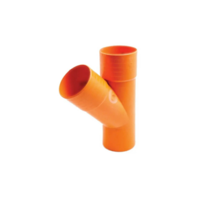 Braga arancio 45° in PVC rigido per edilizia