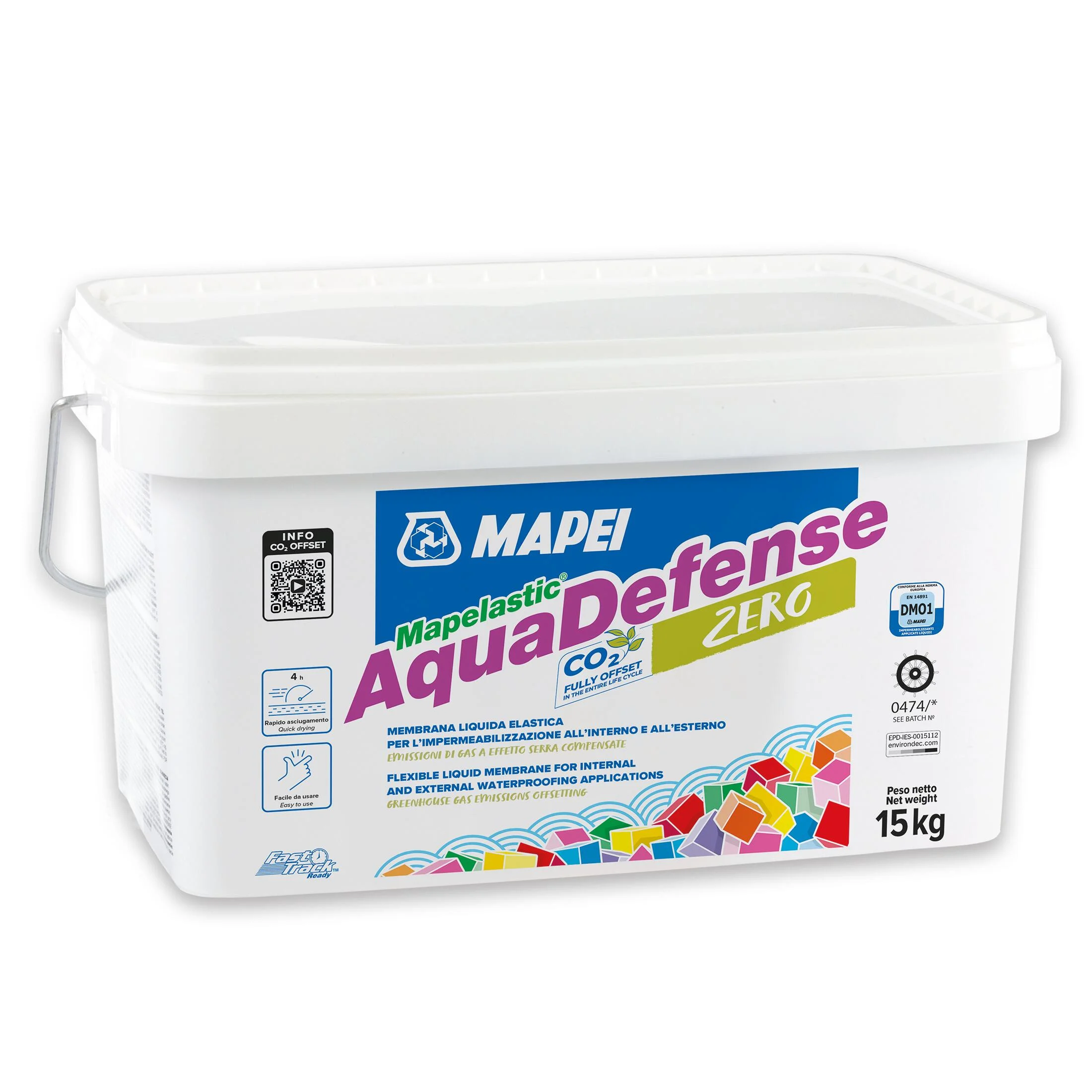 Membrana liquida impermeabilizzante Mapelastic AquaDefense 15 Kg Mapei